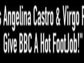 Παχουλές angelina castro & virgo peridot δίνουν bbc ένα sensational footjob&excl;